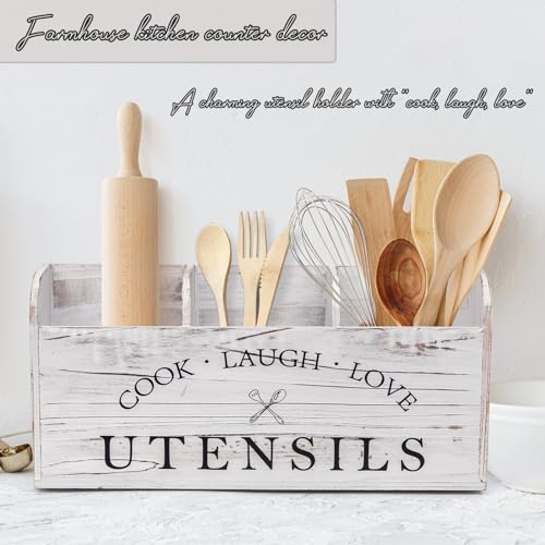 Wooden Utensil Holder D5171