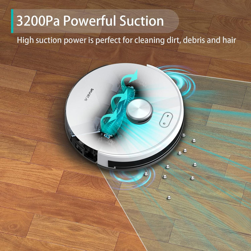 3200Pa Lidar Navigation Robot Vacuum and Mop Combo B1993