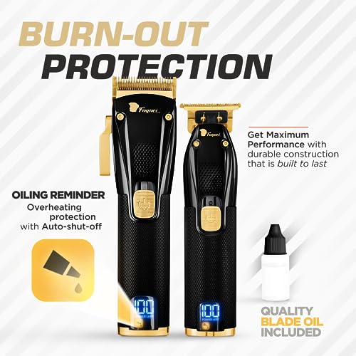 Professional Hair Clippers Set Turbo Power with Precise Cutting, Cordless Hair Clippers and Trimmers Set J4939