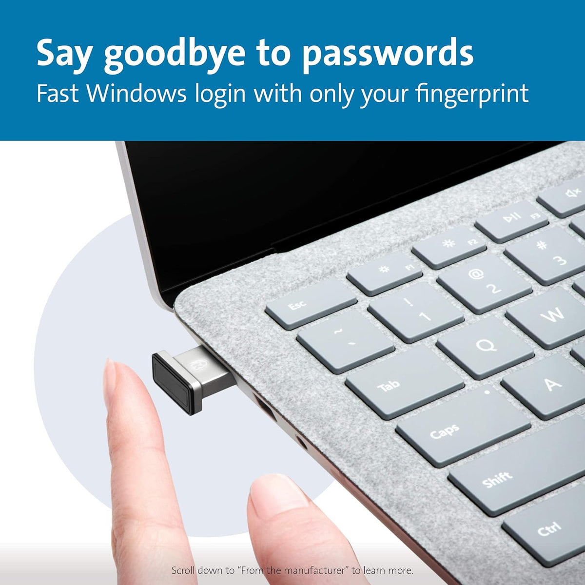 Black Pack of 2 USB Fingerprint Key Reader K29925