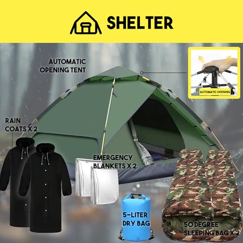 5 Day Survival Backpack with Supplies W396019
