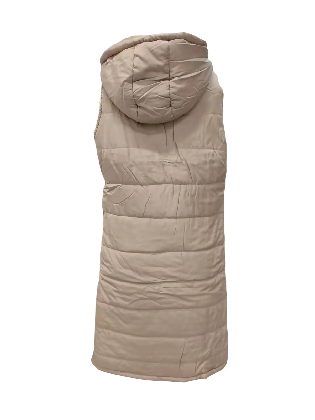 Women's Hooded Down Vest Sleeveless Puffer Jacket with Pockets E8212