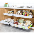4 Pack Pull Out Cabinet Organizer, 21Deep Slide Out Drawer Organizers, White P2382