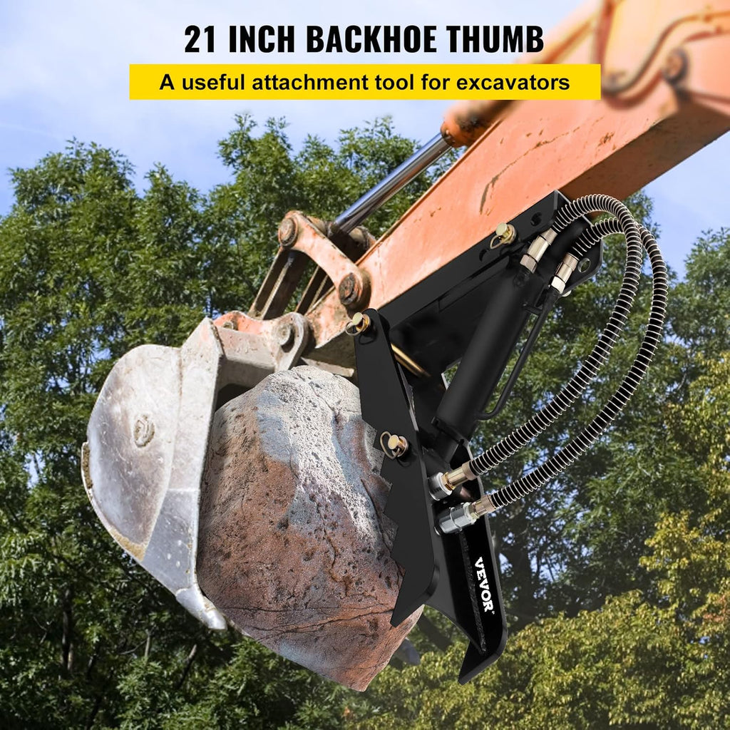 21 inch Hydraulic Backhoe Thumb Attachment with Cylinder N37013