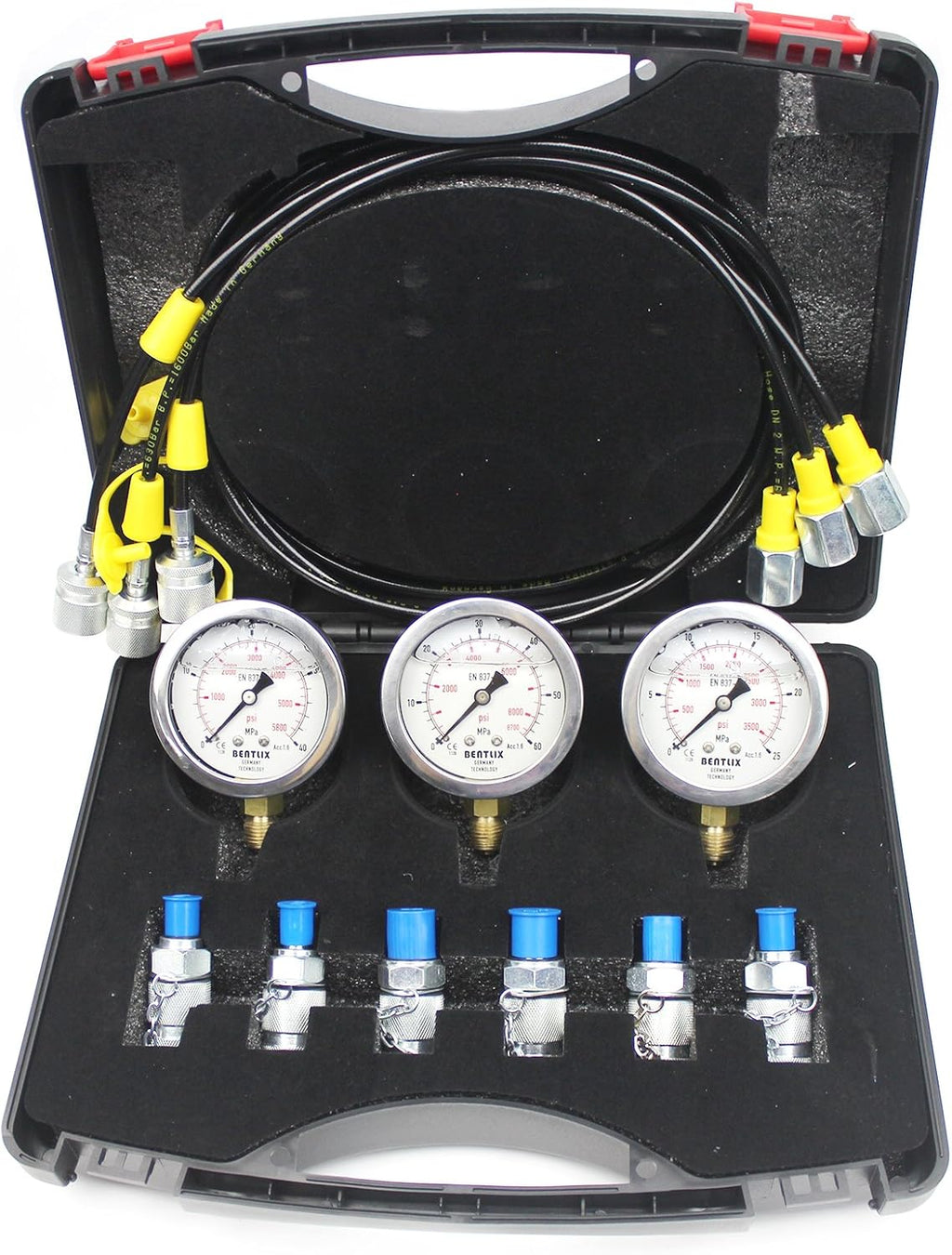 Hydraulic Pressure Gauge Kit Stainless Steel Test Gauge Kit Q847613