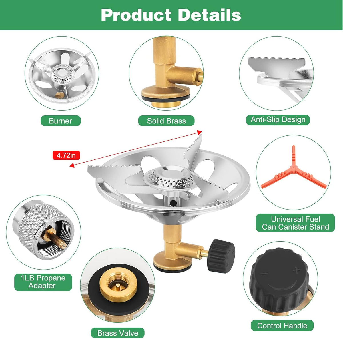 2 in 1 Portable Camping Stove with Carrying Bag V264302