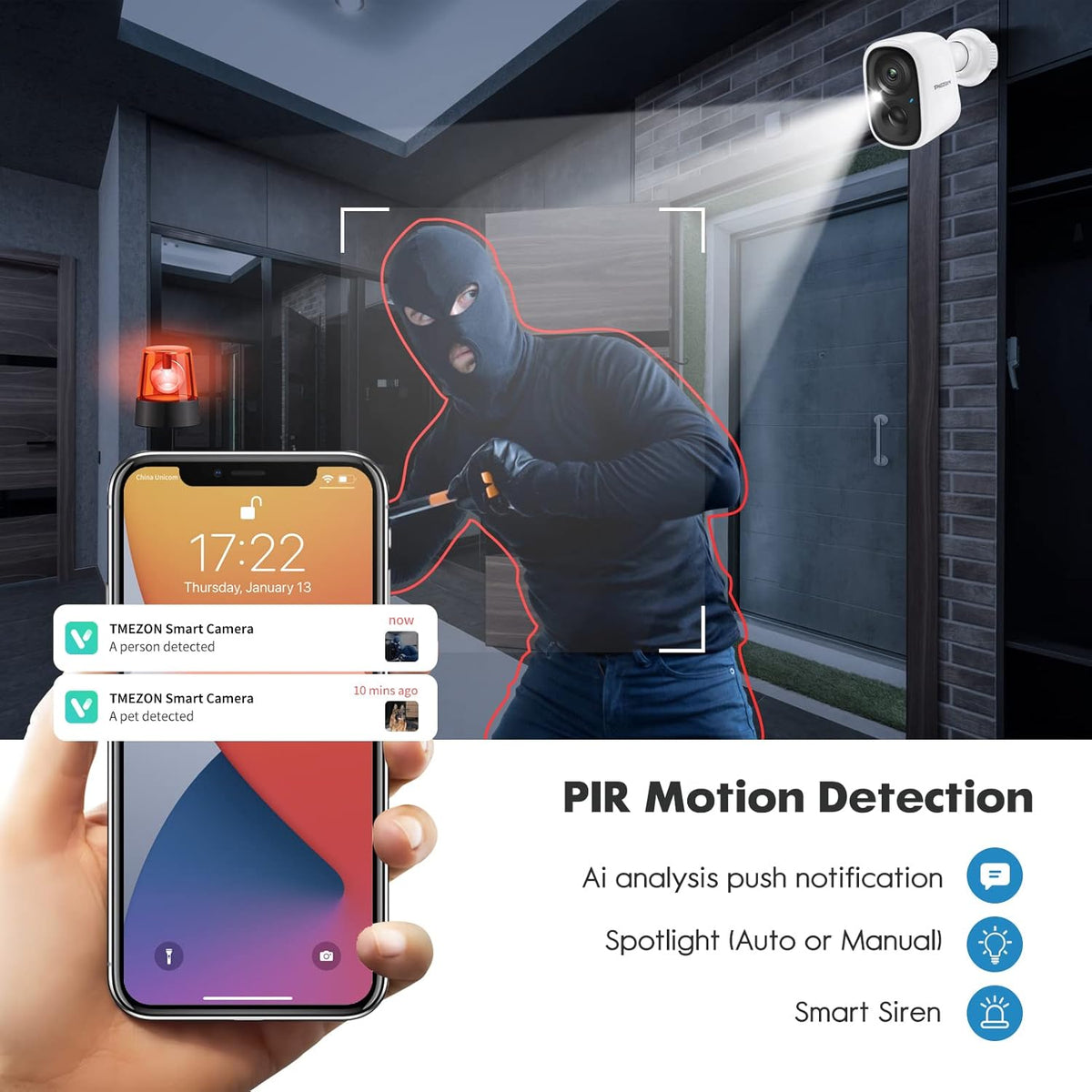 Wireless Battery Powered 1080p Security Camera I9167