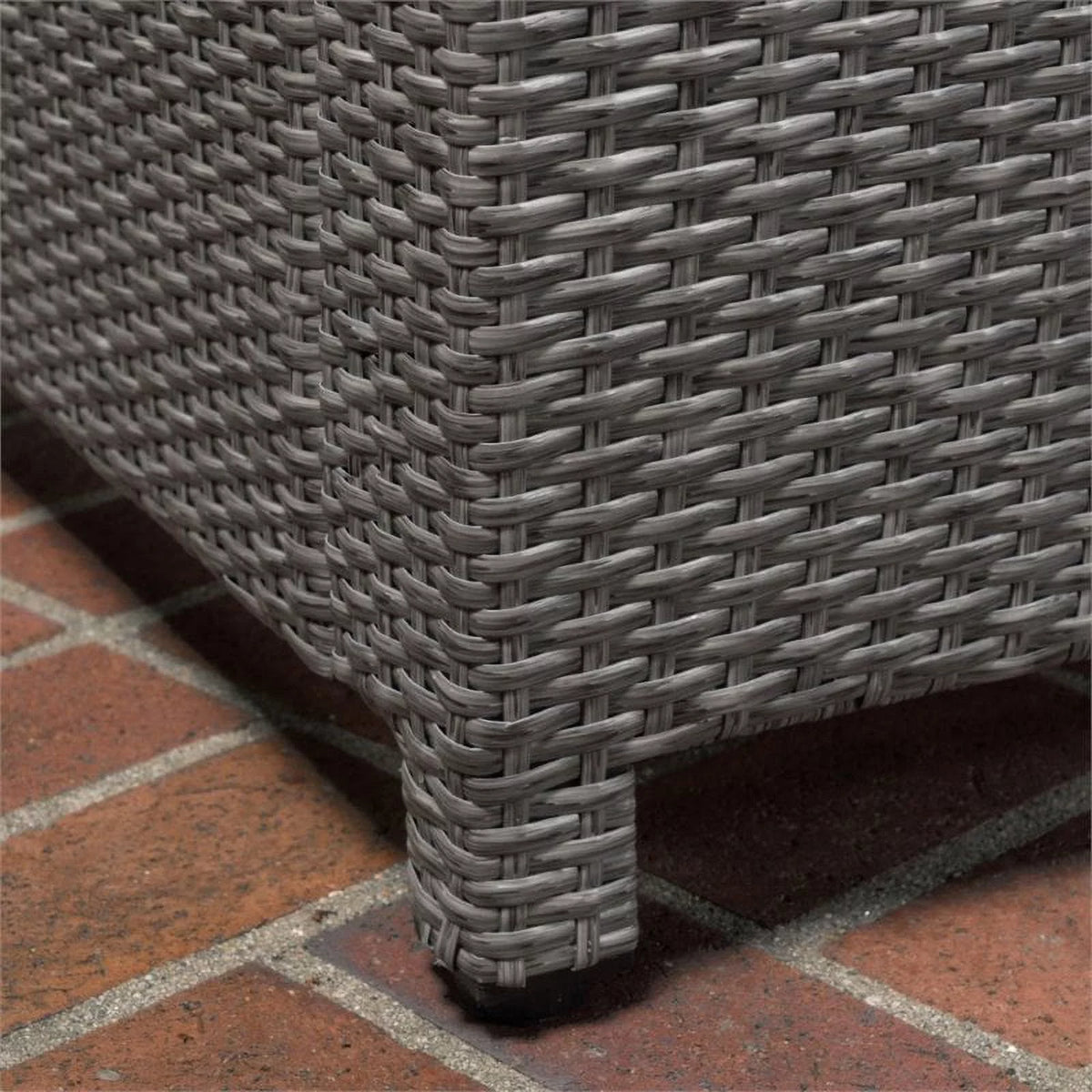 6 Piece Outdoor Wicker Chair and Wood Table Set S236