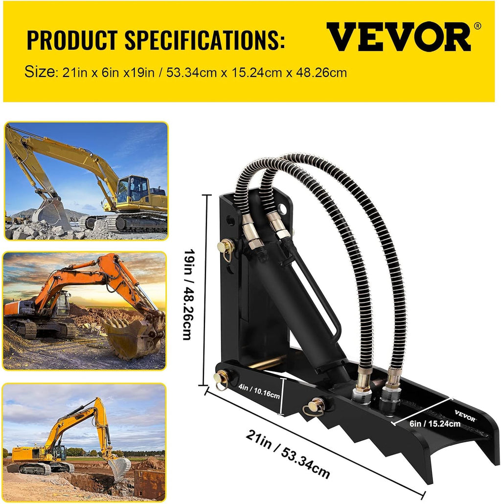 21 inch Hydraulic Backhoe Thumb Attachment with Cylinder N37013