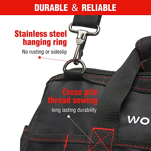 16-inch Wide Mouth Tool Storage Bag with Water Proof Rubber Base M437754