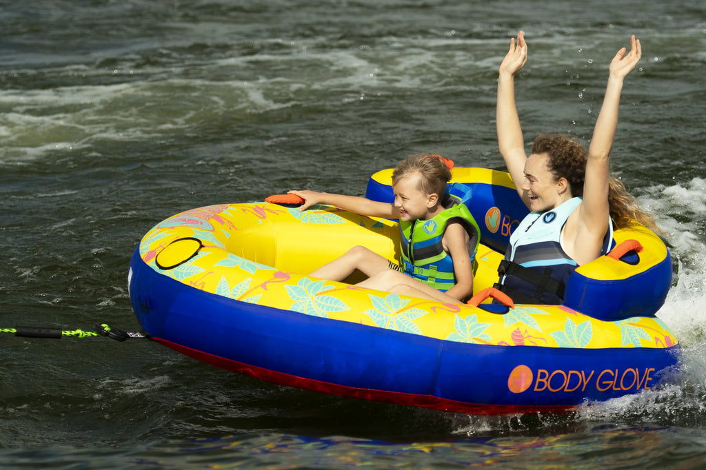 Yellow 2 Person Inflatable Towable Tube V929