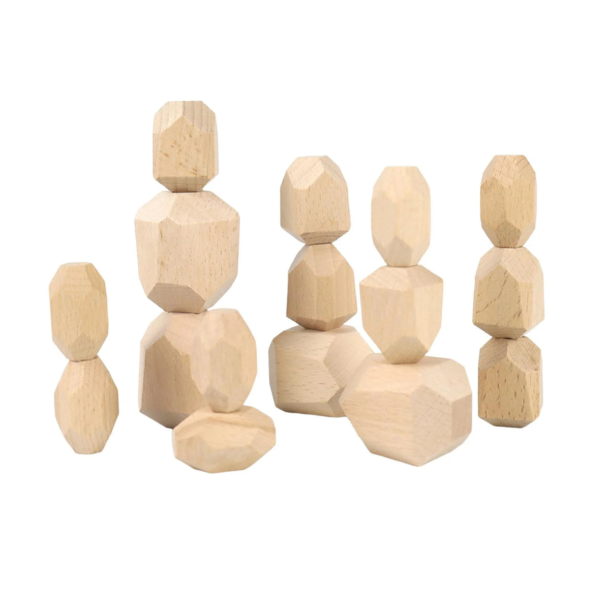 Wooden Stacking Stones Building Blocks N889