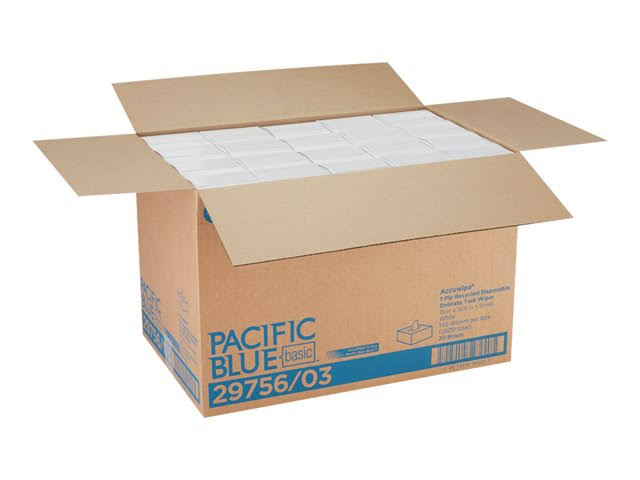 140 Sheets White Disposable Paper Cleaning Wipes, Pack of 20 M3053