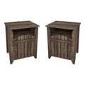 Rustic Oak 20-inch 2-Shelf Side Table Set of 2 P85565