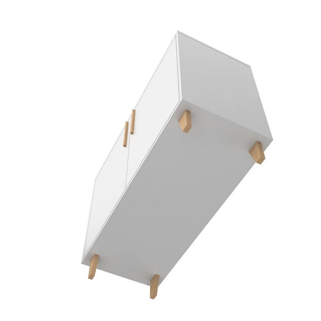 White Double Side Cabinet with 2 Shelves J9278