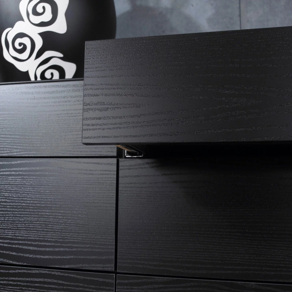 White High Gloss 6 Drawer Engineered Wood Dresser C815304