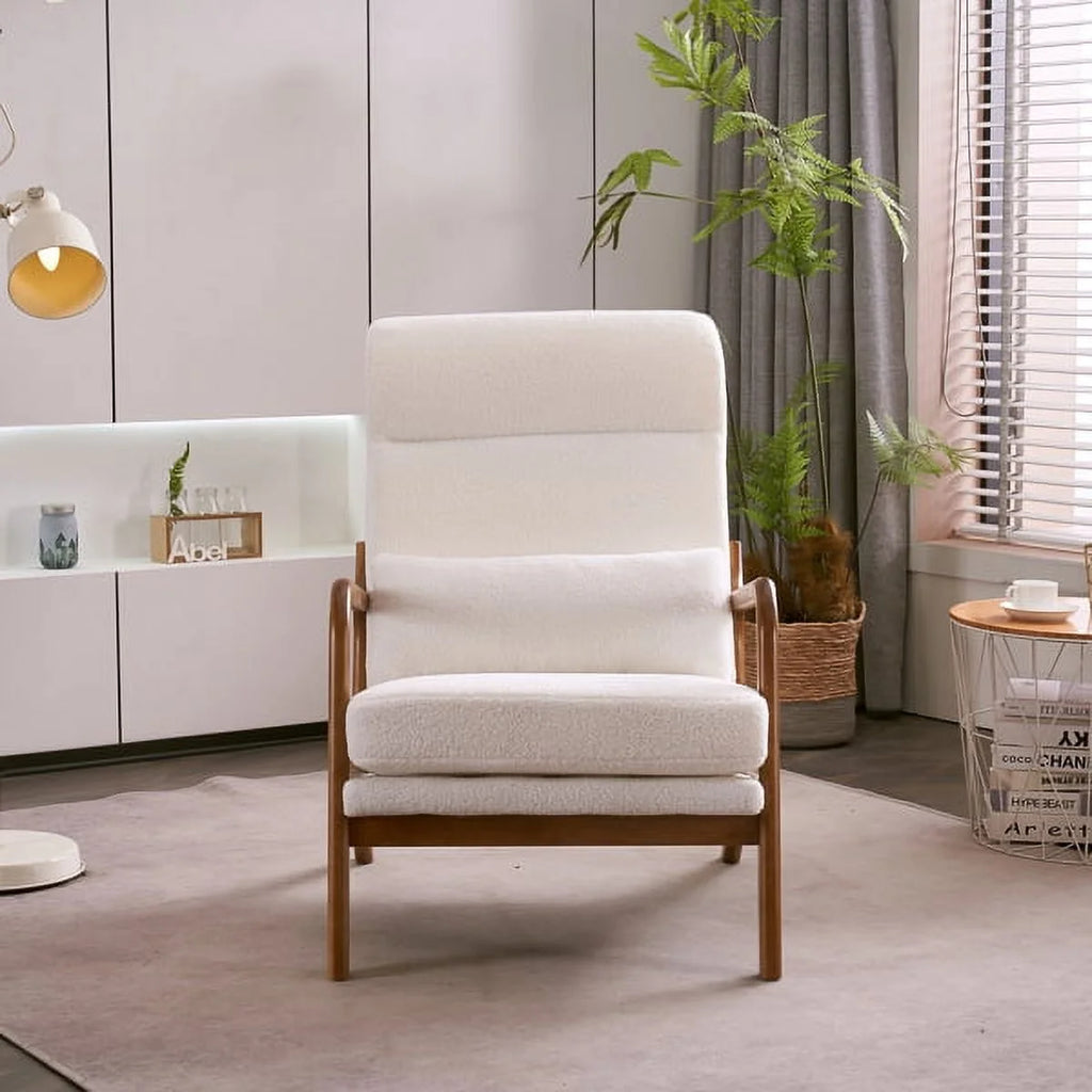 Mid-Century Modern Accent Chair with Lumbar Pillow E9586