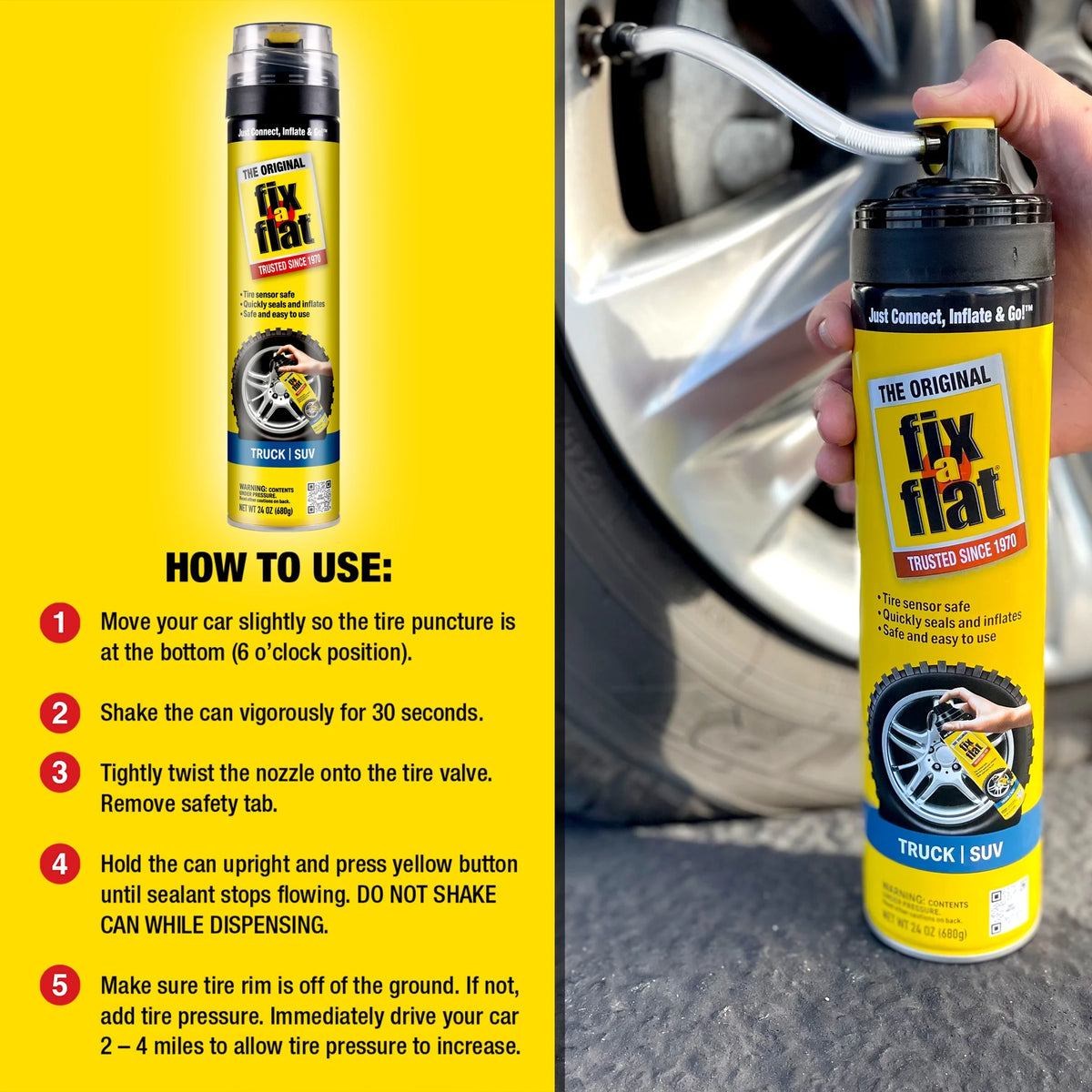 24 oz Aerosol Tire Repair and Inflator W11201