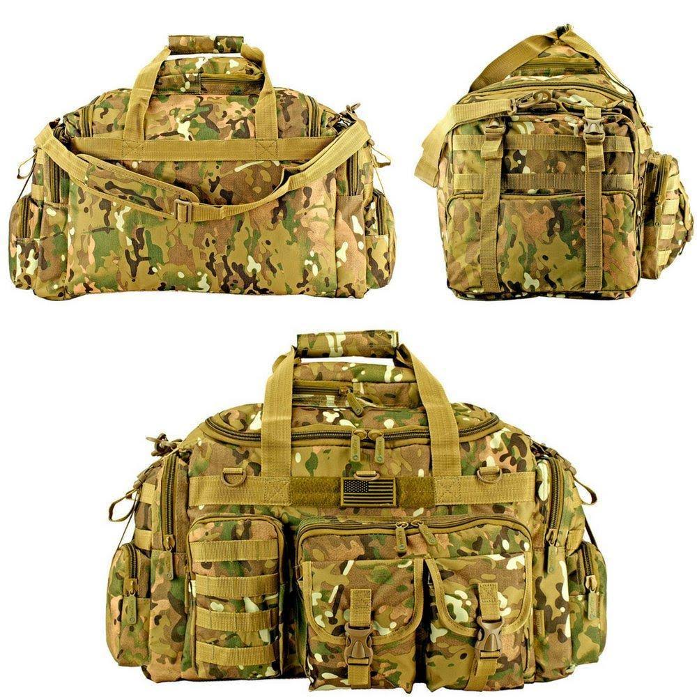 Black Tactical Multi-Pocket Duffel R6280