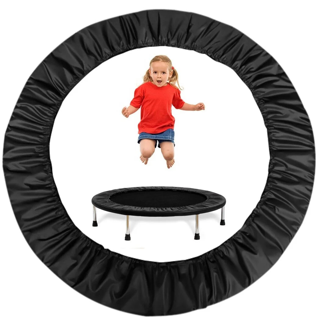 Round Trampoline Spring Cover Black 600D Oxford Cloth Waterproof Cover B974117