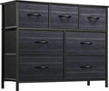 7 Drawer Fabric Dresser with Wooden Top C3072