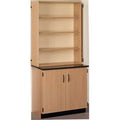 2 Door Storage Cabinet Light Oak Black I839501