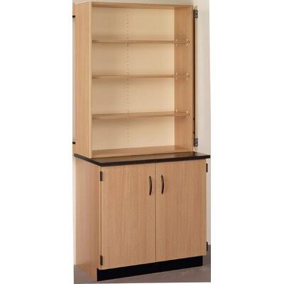 2 Door Storage Cabinet Light Oak Black I839501