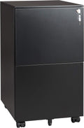 Black Vertical File Cabinet with Lock H343