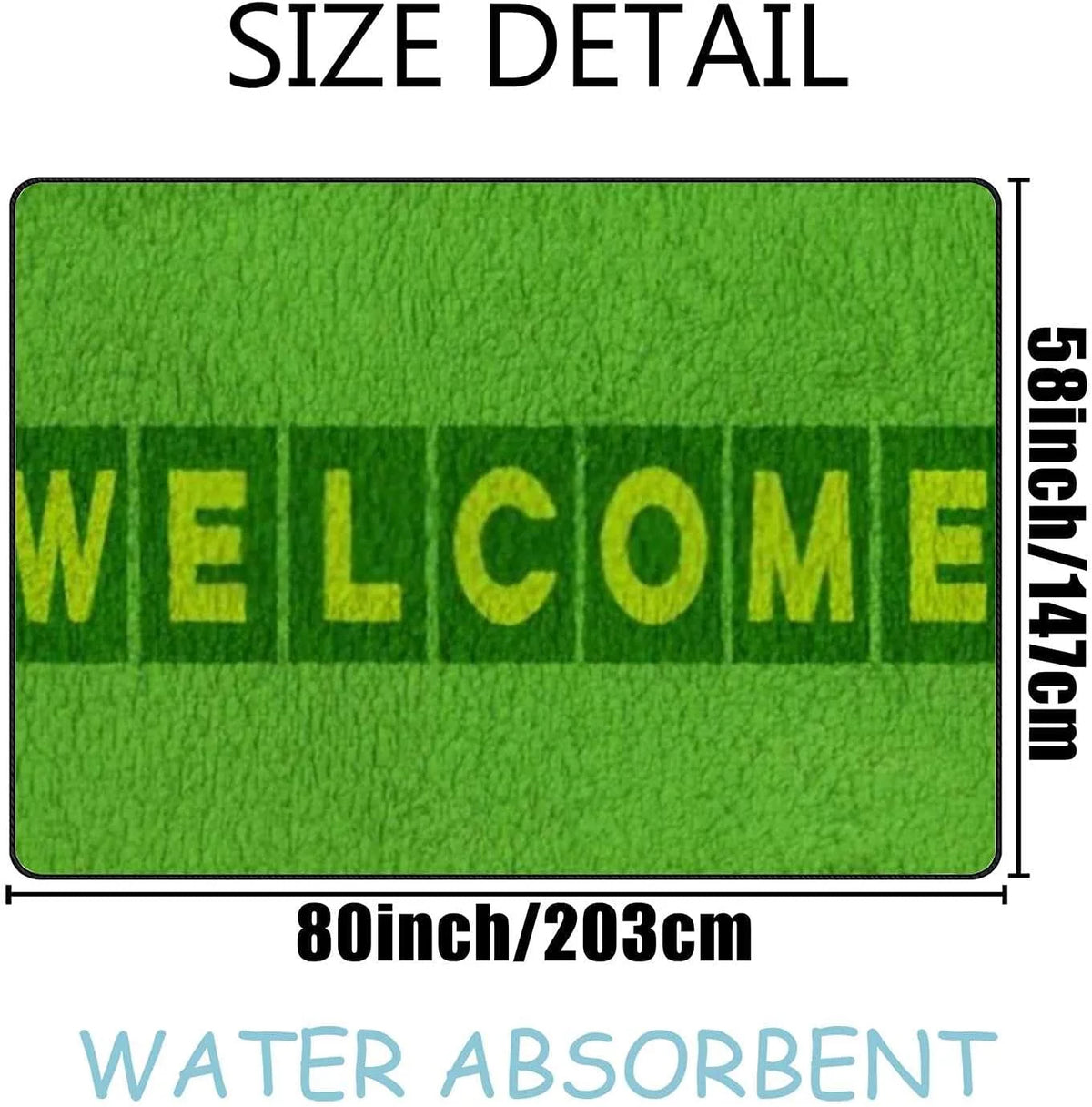 Lightweight Soft Area Rug 63x48in L4694