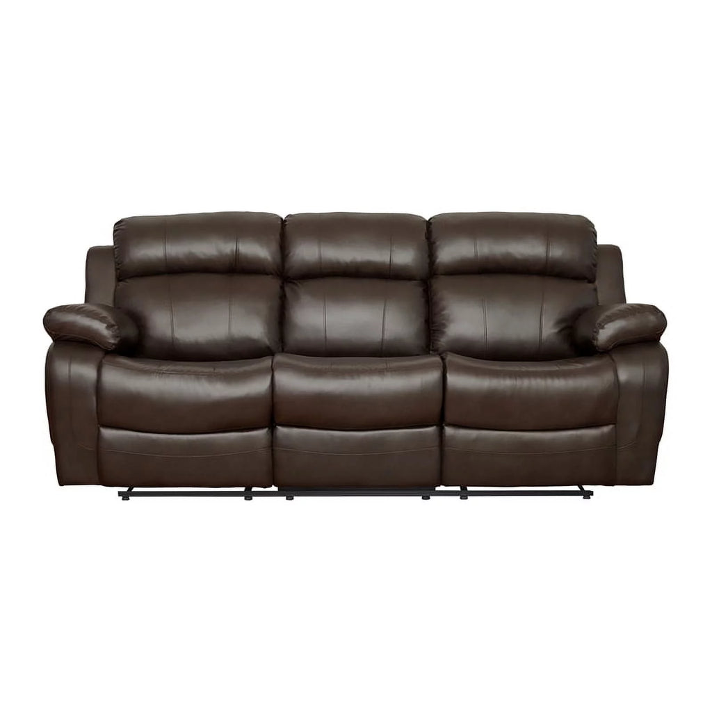 Brown Double Reclining Sofa with Cup Holders N2525