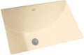 Ceramic Undermount Rectangular Bathroom Sink, 18'' L x 12'' W x 16.43'' H, White B22754