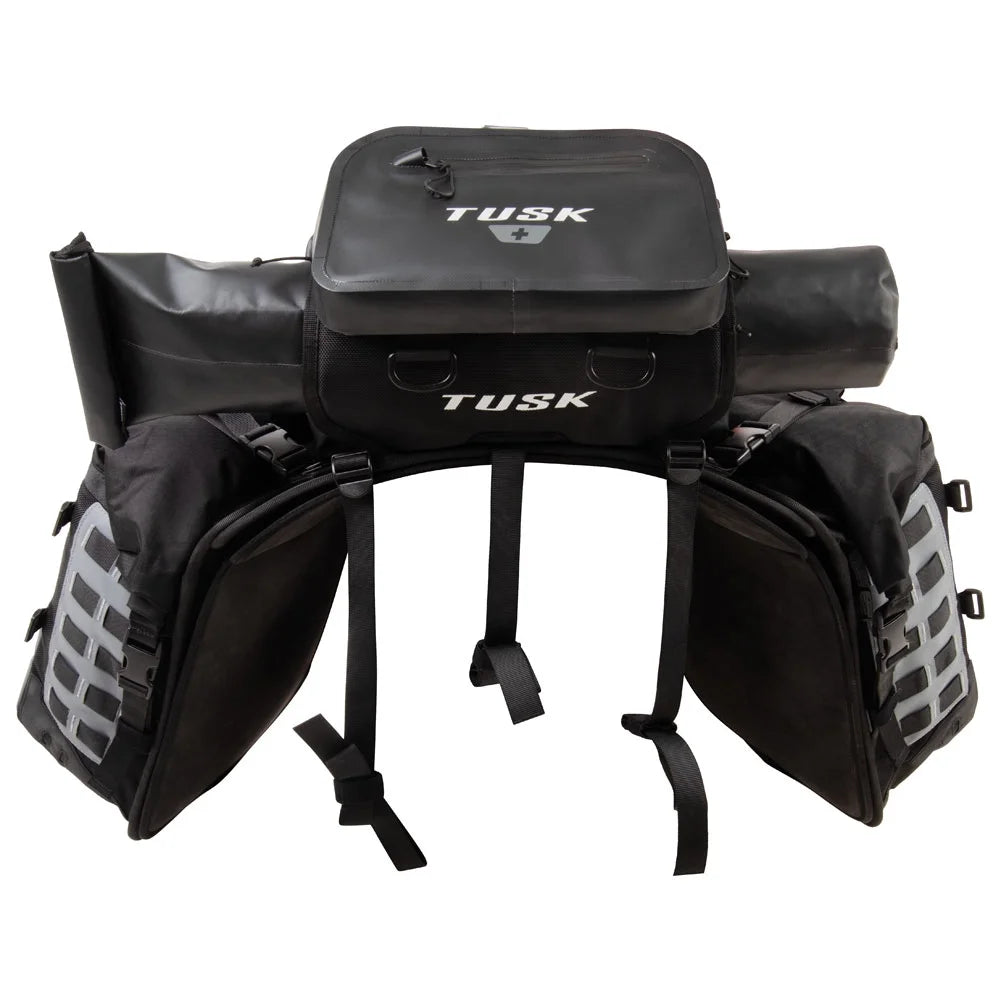 Rackless Luggage System with Small Dry Duffel Tail Bag Standard Heat Shield U591