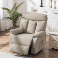 Electric Lift Recliner Massage Sofa Chair with Remote Control Silver White M761366