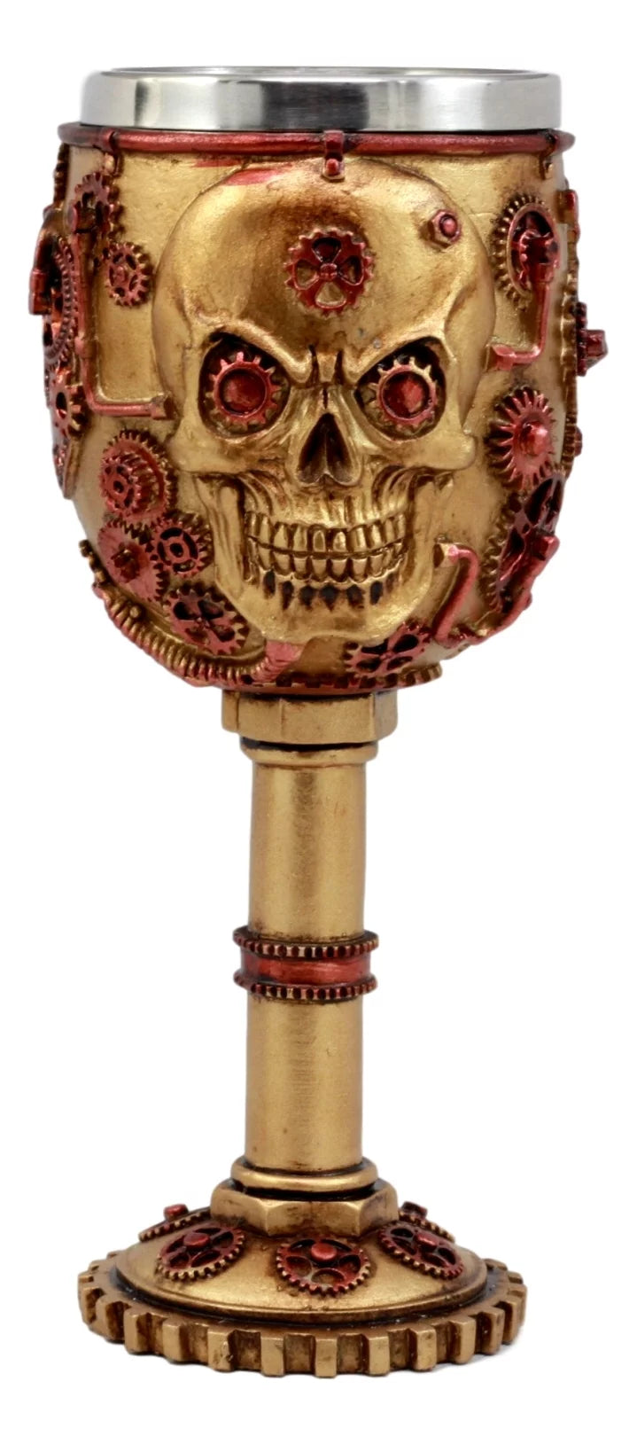 Steampunk Skull Face Wine Goblet 6oz X948400