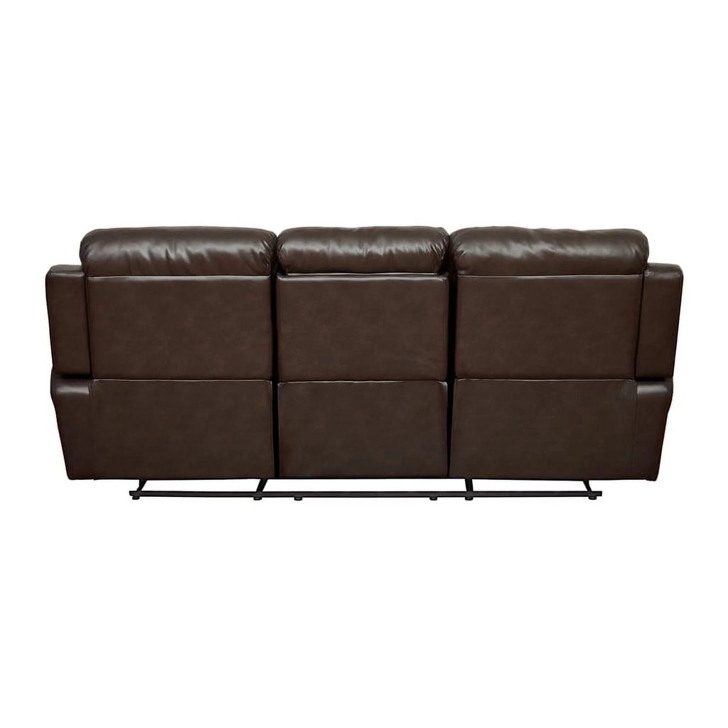 Brown Double Reclining Sofa with Cup Holders N2525