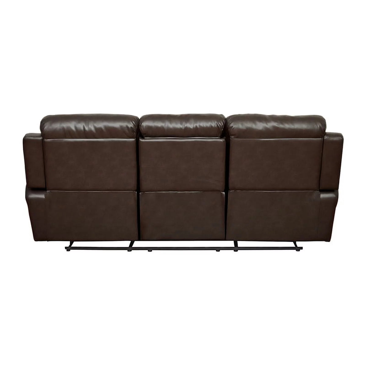 Brown Double Reclining Sofa with Cup Holders N2525