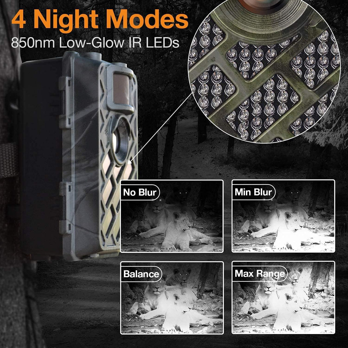 Trail Camera with Night Vision Waterproof IP66 H3680