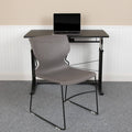 Gray Full Back Stack Chair with Black Powder Coated Frame J529