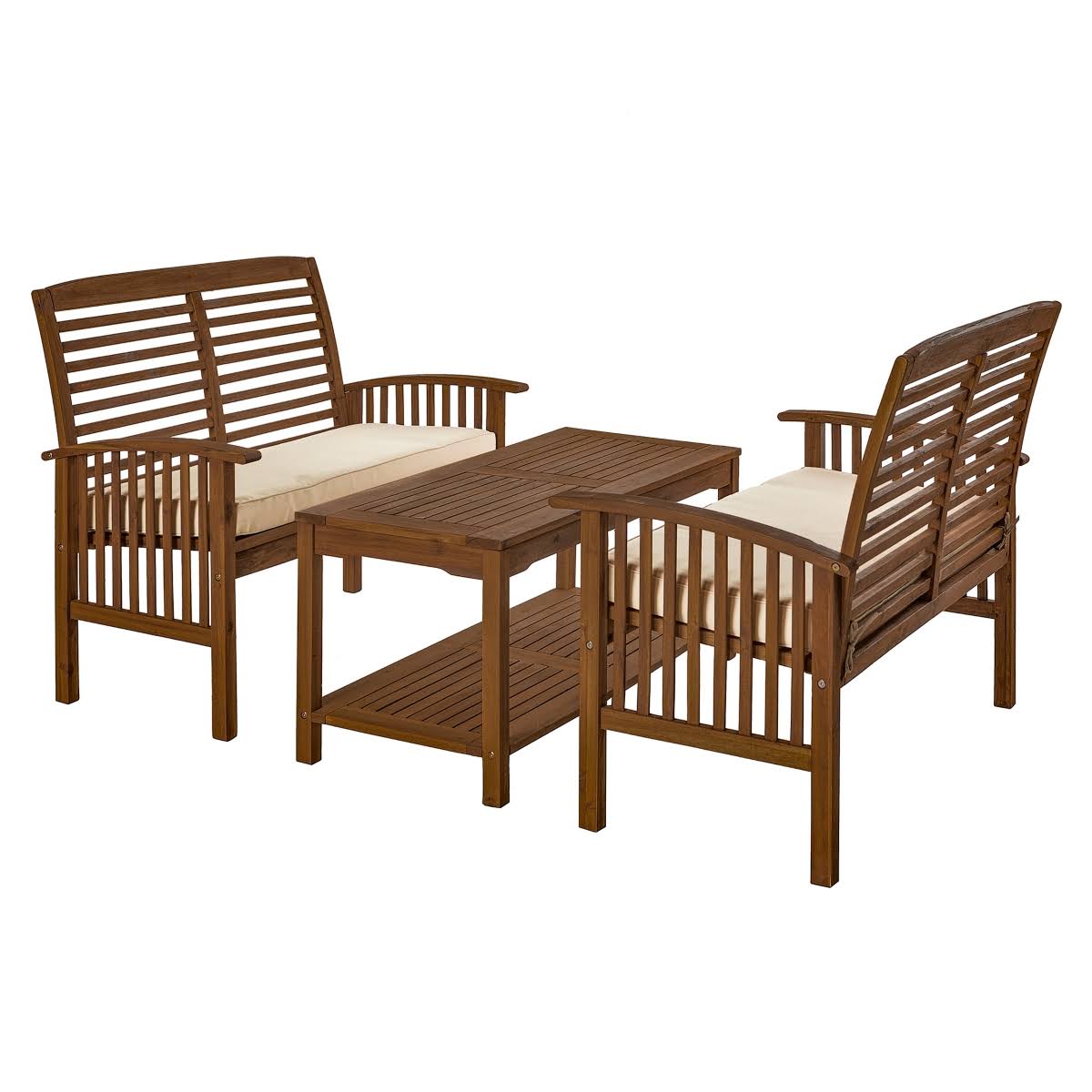 3-Piece Acacia Wood Patio Conversation Set G78900