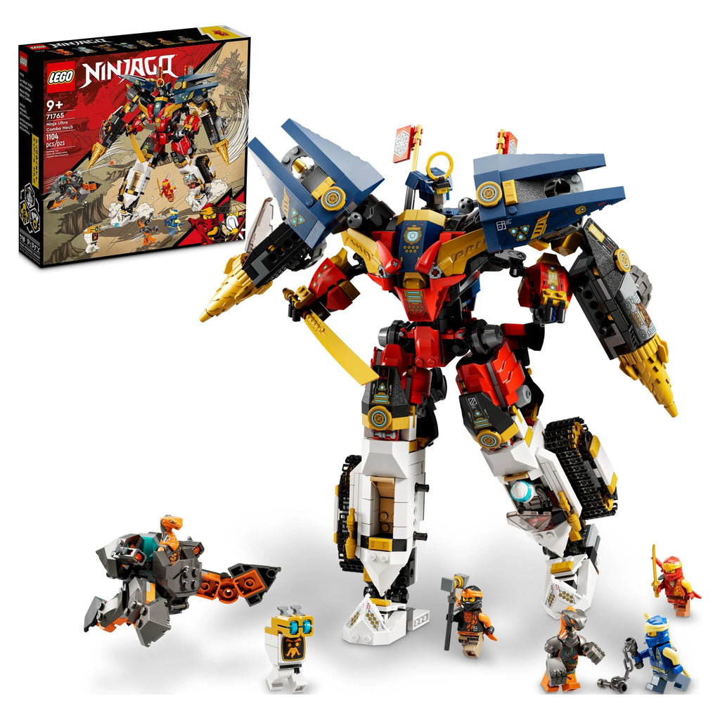 4 in 1 Mech Set with Toy Car, Jet Plane and Tank Toys plus 7 Minifigures Y45936