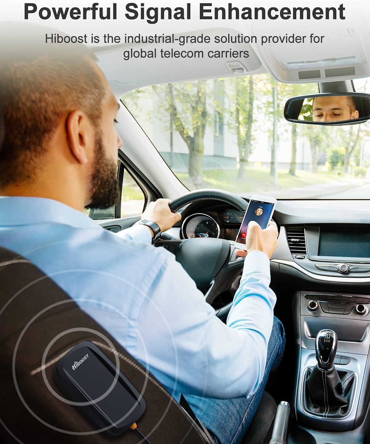 Car Cell Phone Booster with Magnetic Roof Antenna T3086