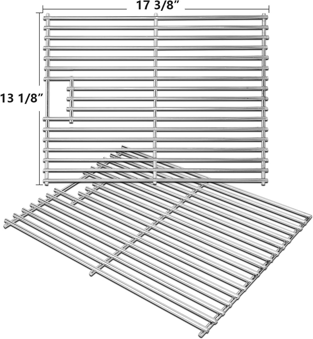 Solid 304 Stainless Steel Grill Grates Replacement, 2 Pcs 17 3/8" Pack of 2 V387