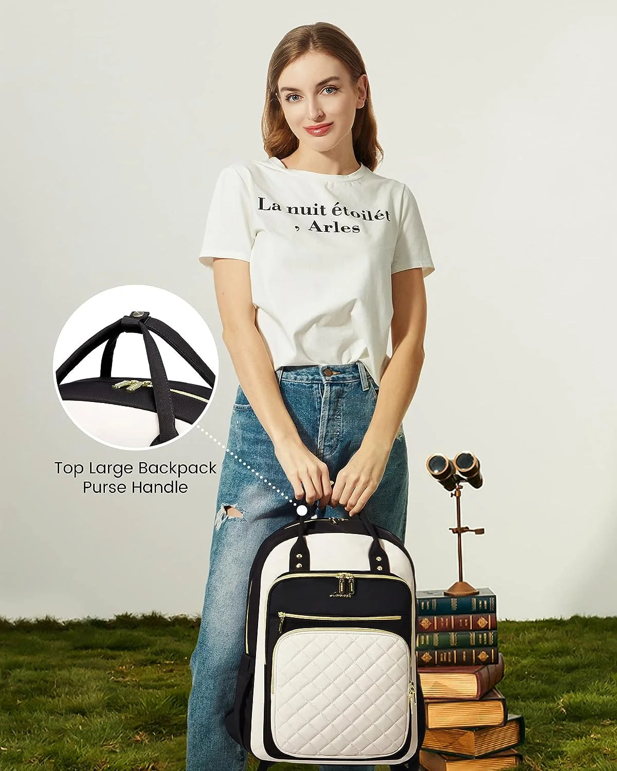 Laptop Backpack with 15.6 inch Laptop Compartment, Lightweight Travel Daypack with USB Port O79440