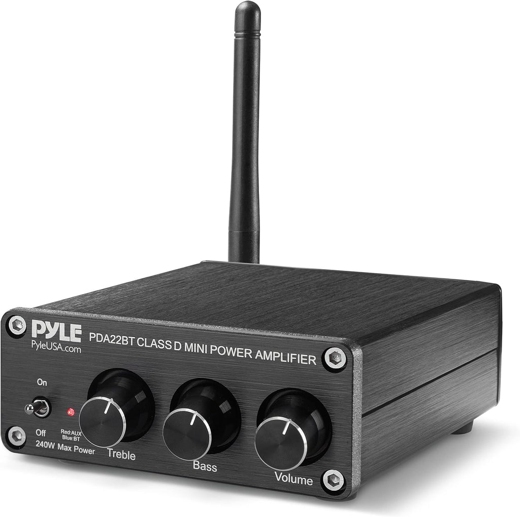 Bluetooth Mini Stereo Amplifier, 2 x 100 Watt, Aluminum Diecast, Pack of 2 J635