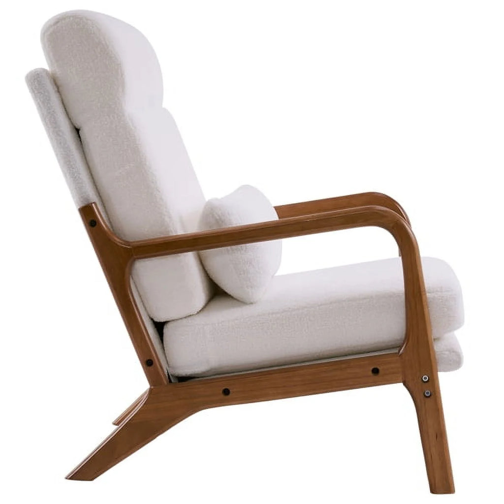 Mid-Century Modern Accent Chair with Lumbar Pillow E9586