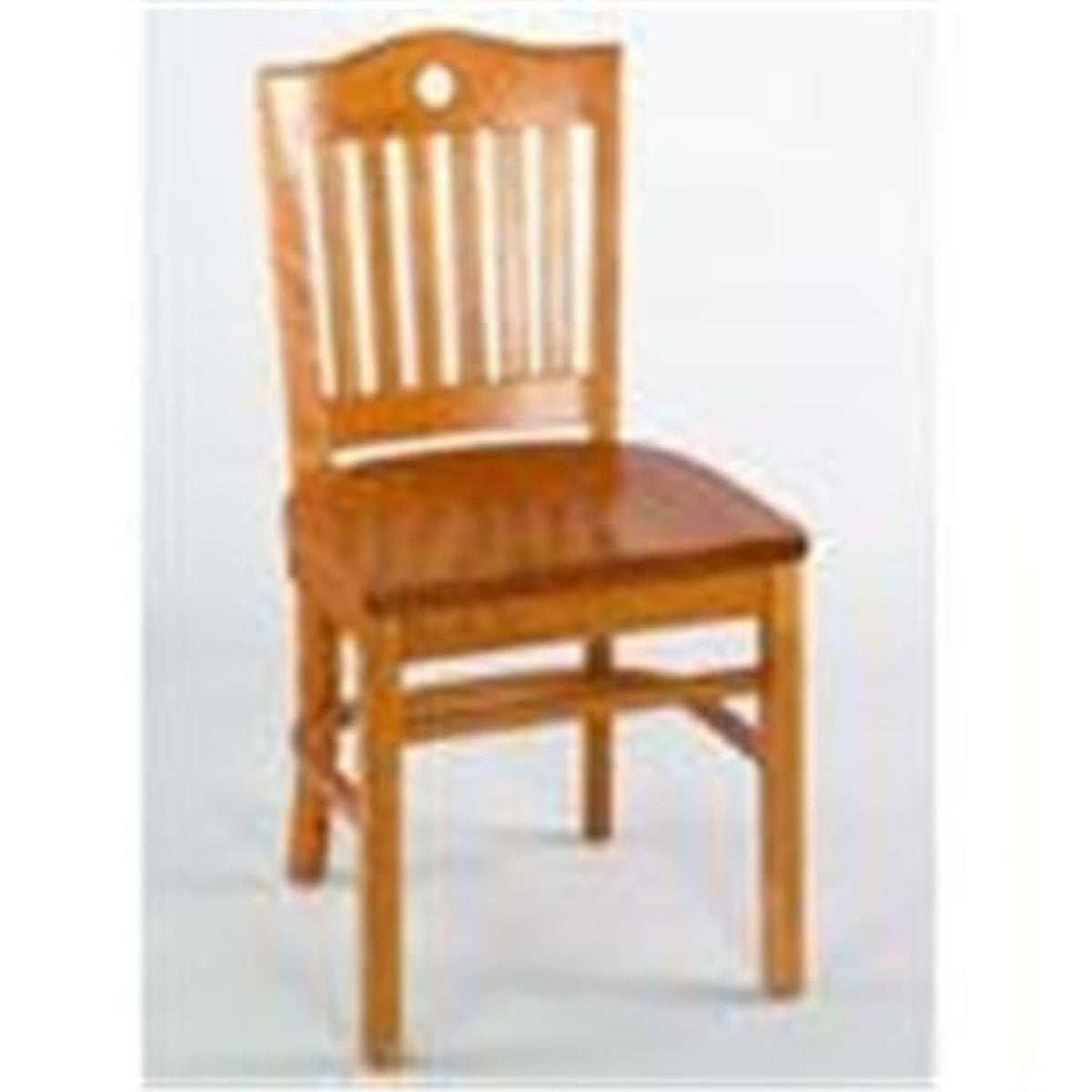 Burgundy Upholstered Seat Chair with Natural Frame E610650