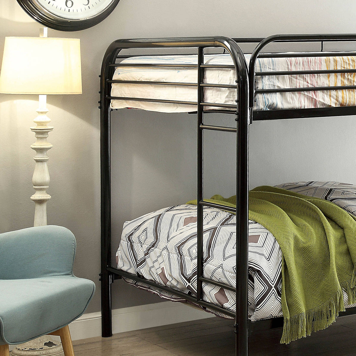 Black Metal Bunk Bed O207