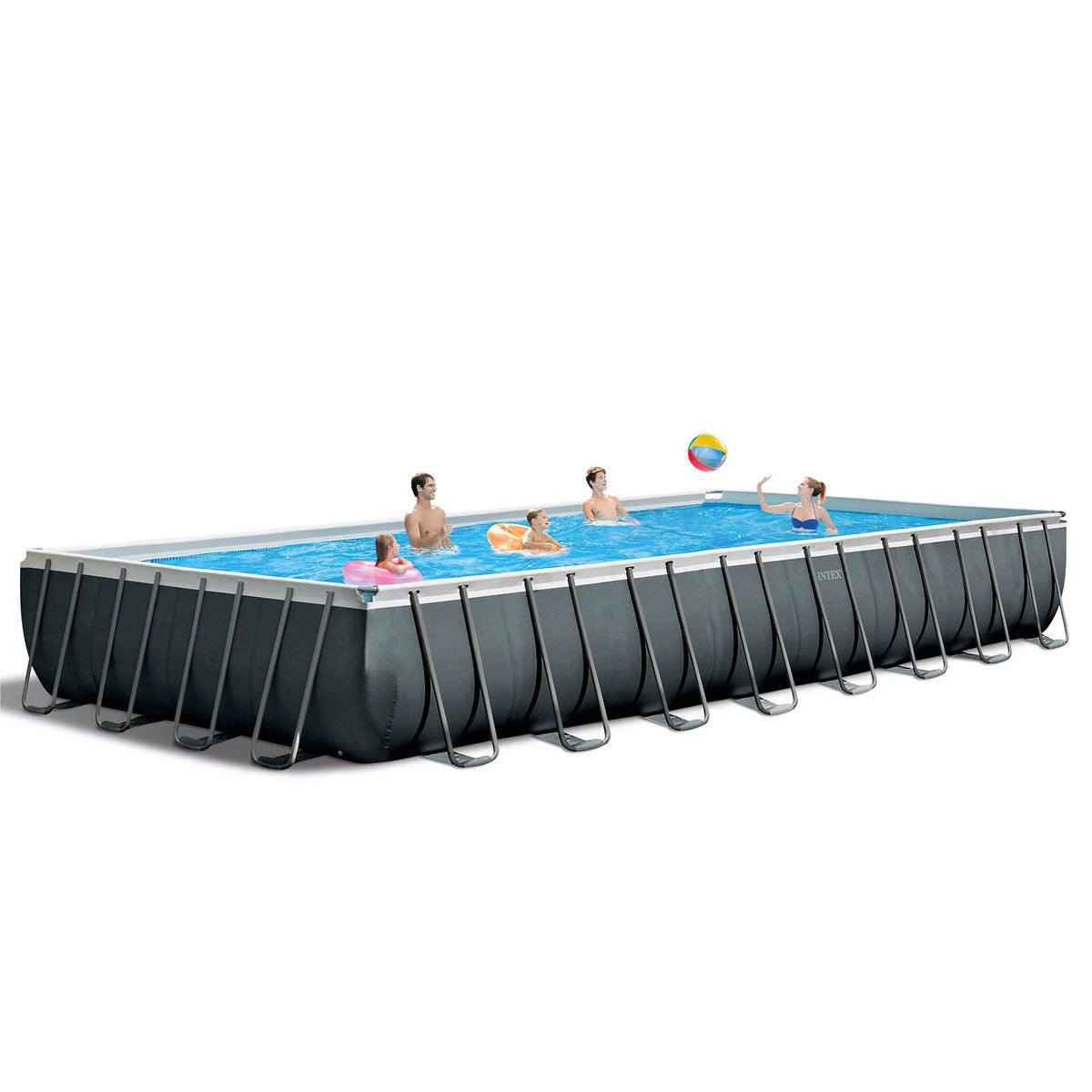 24' x 12' x 52 Rectangular Frame Swimming Pool with Pump G463