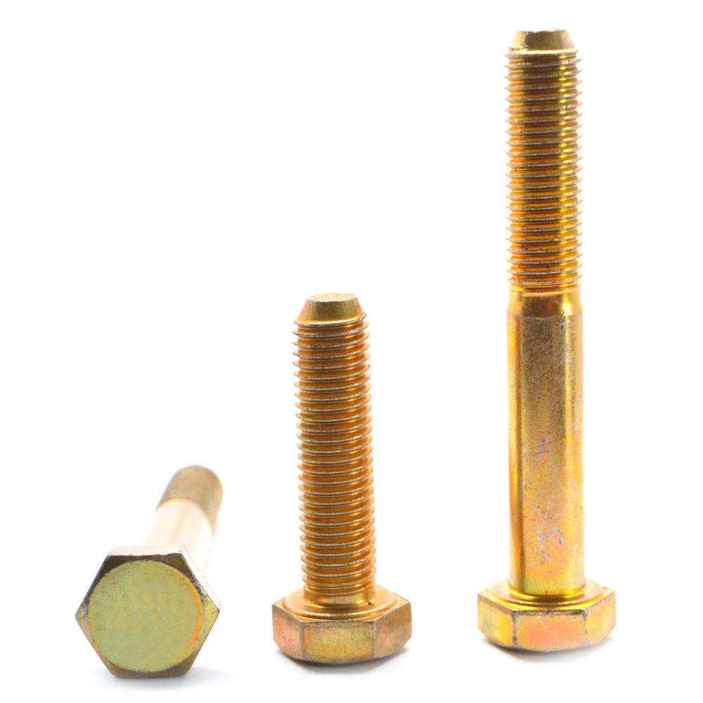 5/8x22-11 x 1 3/4x22 Coarse Thread Grade 8 Hex Cap Screw Alloy Steel Yellow Zinc Plated R16606