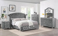 Gray Solid Wood King Bedroom Set 6pcs N941